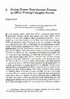 Research paper thumbnail of "Going Home: East German Trauma in Olivia Vieweg's Graphic Novels," German Graphic Narratives and Trauma, eds. Elisabeth Krimmer and Maureen Burdock (Rochester, New York: Camden House, 2025), 41-59.