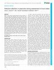 Research paper thumbnail of Selective attention in peacocks during assessment of rival males