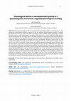 Research paper thumbnail of Phonological deficits in developmental dyslexia in a psycholinguistic framework: unguided phonological encoding