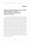 Research paper thumbnail of Velásquez-Guzmán, Mónica (comp.) (2024) Poesía en Bolivia. 1990-2023. La Paz: Editorial independiente Manicure. 361 pp.