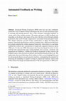 Research paper thumbnail of Automated Feedback on Writing