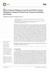 Research paper thumbnail of Effects of Spectral Ranges on Growth and Yield in Vertical Hydroponic-Aeroponic Hybrid Grow Systems for Radishes and Turnips