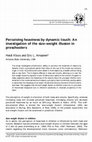 Research paper thumbnail of Perceiving heaviness by dynamic touch: An investigation of the size-weight illusion in preschoolers
