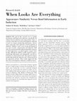 Research paper thumbnail of When Looks Are Everything