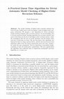 Research paper thumbnail of A Practical Linear Time Algorithm for Trivial Automata Model Checking of Higher-Order Recursion Schemes