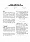Research paper thumbnail of Resource usage analysis for a functional language with exceptions