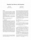 Research paper thumbnail of Dependent type inference with interpolants