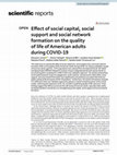 Research paper thumbnail of Effect of social capital, social support and social network formation on the quality of life of American adults during COVID-19
