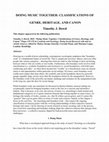 Research paper thumbnail of Doing Music Together: Classifications of Genre, Heritage, and Canon