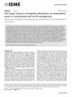 Research paper thumbnail of Non-target impacts of fungicide disturbance on phyllosphere yeasts in conventional and no-till management