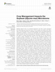 Research paper thumbnail of Crop Management Impacts the Soybean (Glycine max) Microbiome