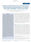 Research paper thumbnail of Response of Broad‐Spectrum and Target‐Specific Seed Treatments and Seeding Rate on Soybean Seed Yield, Profitability, and Economic Risk