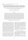 Research paper thumbnail of Effect of pennyroyal (Mentha pulegium L.) extract on performance, blood constitutes, immunity parameters and intestinal microflora in broiler chickens