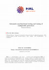 Research paper thumbnail of Une approche pour le test non-fonctionnel et la configuration automatique des générateurs