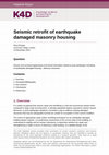 Research paper thumbnail of Seismic retrofit of earthquake damaged masonry housing