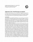 Research paper thumbnail of Application of the 'World housing encyclopedia