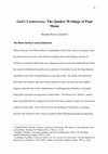 Research paper thumbnail of God's Controversy: The Quaker Writings of Paul Moon