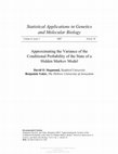 Research paper thumbnail of Approximating the Variance of the Conditional Probability of the State of a Hidden Markov Model