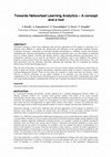 Research paper thumbnail of Towards Networked Learning Analytics - A Concept and a Tool
