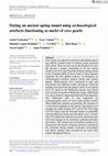 Research paper thumbnail of Dating an ancient spring tunnel using archaeological artefacts functioning as nuclei of cave pearls. 163.	Yechezkel, A., Vaknin, Y., Cooper‐Frumkin, S., Ryb, U., Shaar, R., Gadot, Y. and Frumkin, A