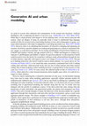 Research paper thumbnail of Generative AI and urban modeling