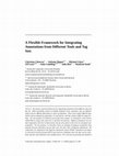 Research paper thumbnail of A Flexible Framework for Integrating Annotations from Different Tools and Tag Sets