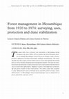 Research paper thumbnail of Forest management in Mozambique from 1920 to 1974: surveying, uses, protection and dune stabilization