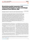 Research paper thumbnail of Examining spatial expansion and stemming strategies of urban shrinkage: evidence from Detroit, USA