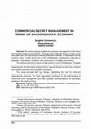 Research paper thumbnail of COMMERCIAL SECRET MANAGEMENT IN TERMS OF SHADOW DIGITAL ECONOMY