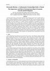 Research paper thumbnail of The Importance and Role of Entrepreneurship in Economic Growth and Development