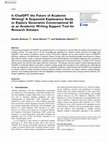 Research paper thumbnail of Is ChatGPT the Future of Academic Writing? A Sequential Explanatory Study to Explore Generative Conversational AI as an Academic Writing Support Tool for Research Scholars