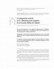Research paper thumbnail of La integración vertical en la Administración Logística de la Escuela Militar de Cadetes