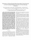 Research paper thumbnail of Performance of Off-grid Floating Photovoltaic-Battery System Powering an Anion Exchange Membrane Electrolyser for Green Hydrogen Production