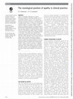 Research paper thumbnail of The nosological position of apathy in clinical practice