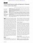 Research paper thumbnail of On the overlap between apathy and depression in dementia