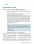 Research paper thumbnail of Apathy following stroke