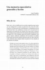 Research paper thumbnail of Memoria especulativa: restos del genocidio en clave ficcional en La jaula de los onas de Carlos Gamerro, La estirpe de Carla Maliandi y La despoblación de Marina Closs