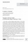 Research paper thumbnail of Towards a formal model of Differential Object Marking in Tatar