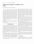 Research paper thumbnail of Detecting the emergence of a signal in a noisy image
