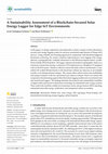 Research paper thumbnail of A Sustainability Assessment of a Blockchain-Secured Solar Energy Logger for Edge IoT Environments
