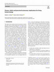 Research paper thumbnail of Drones, robots and perceived autonomy: implications for living human beings