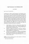 Research paper thumbnail of Coptic Documentary Texts Published in 2023 [preview]