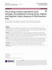 Research paper thumbnail of ALRHMOUN ET AL. The ecology of plant ingredients, food heritage, and adaptation among Syrian, Afghan, and Egyptian Coptic diasporas in Northwestern Italy (2025)