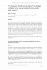 Research paper thumbnail of “Un Operación Triunfo para los pobres”. La ideología neoliberal en los nuevos modelos de intervención socio-musical