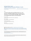 Research paper thumbnail of Understanding Parental Ethnotheories and Practices About Healthy Eating: Exploring the Developmental Niche of Preschoolers