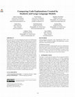 Research paper thumbnail of Comparing Code Explanations Created by Students and Large Language Models