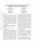 Research paper thumbnail of Memory Sandbox: Transparent and Interactive Memory Management for Conversational Agents