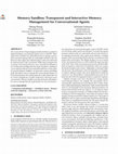 Research paper thumbnail of Memory Sandbox: Transparent and Interactive Memory Management for Conversational Agents