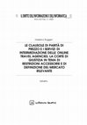 Research paper thumbnail of Le clausole di parità di prezzo e i servizi di intermediazione delle online travel agencies