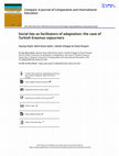 Research paper thumbnail of Social ties as facilitators of adaptation: the case of Turkish  Erasmus sojourners